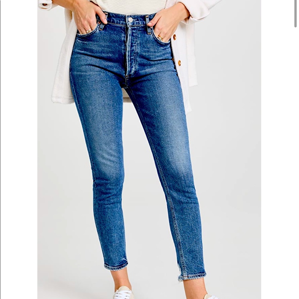 Agolde Nico Button Fly Jeans High rise Slim Fit 26